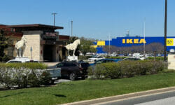 View of the entrance to IKEA