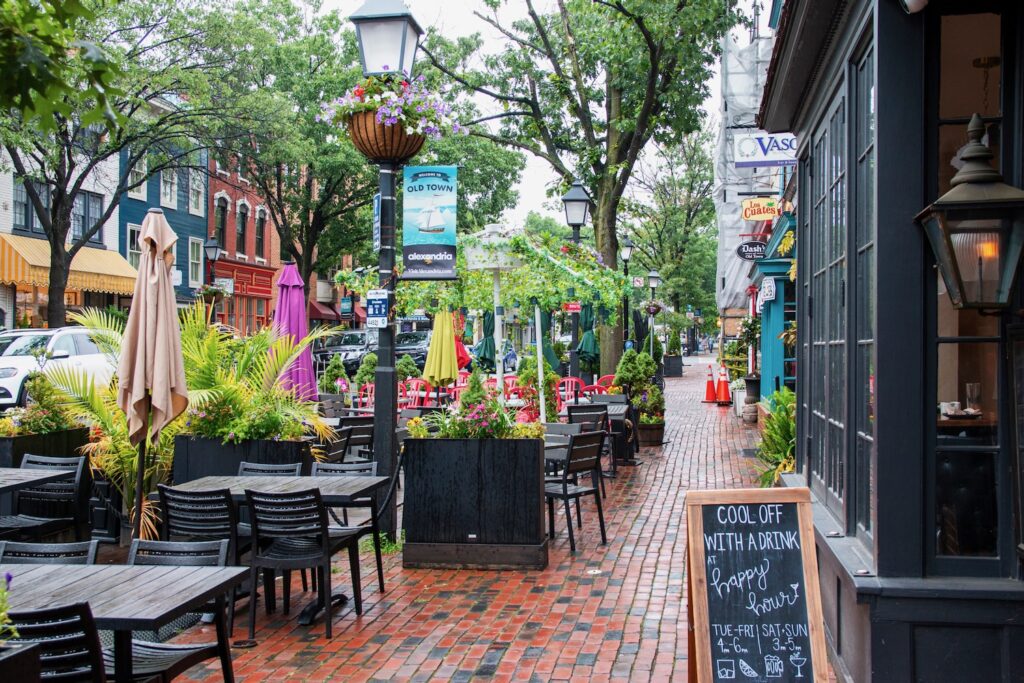 King Street in Old Town Alexandria Virginia